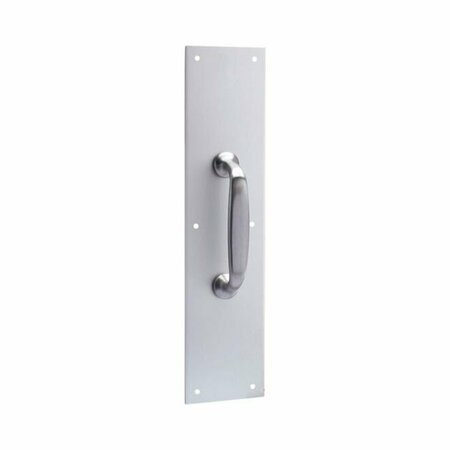 PAMEX 3-1/2in x 15in Solid Brass Pull Plate Satin Nickel Finish DD0920135SN